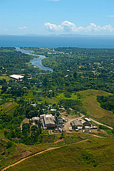 俯视,霍尼亚拉,首都,所罗门群岛,太平洋