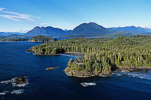 航拍,格里夸湾,中间,海滩,住宿,温哥华岛,不列颠哥伦比亚省,加拿大