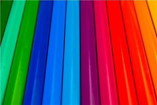 彩虹,彩色,铅笔