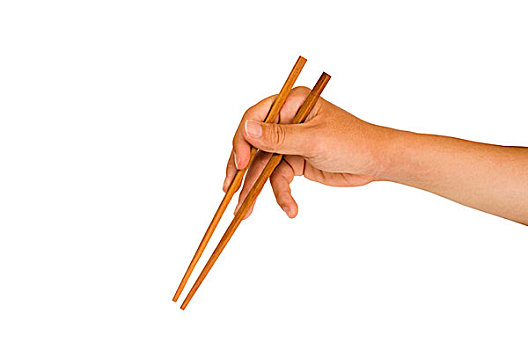 握着,筷子