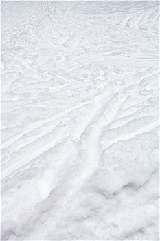 滑雪道,小路,雪中,冬天