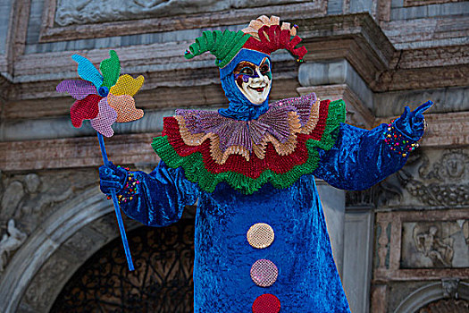 小丑,彩虹,彩色,威尼斯,狂欢,时间,意大利