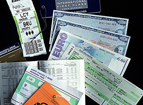 航空公司,时间表,乘客,机票,登机证,旅行者,支票