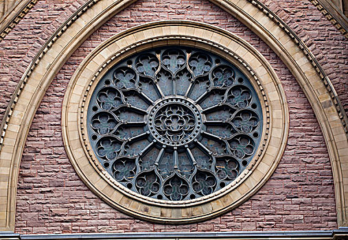 圆花窗,团结,教堂,蒙特利尔,魁北克,加拿大