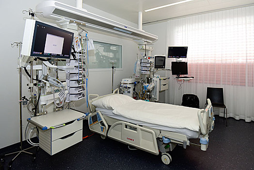 重病护理,一个,房间,瑞士,欧洲