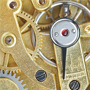 黄铜,机械,钟表机械,旧式,钟表
