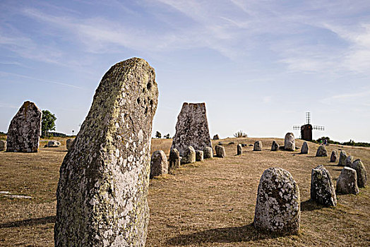 石头,圆,岛屿,厄兰德,南方,瑞典