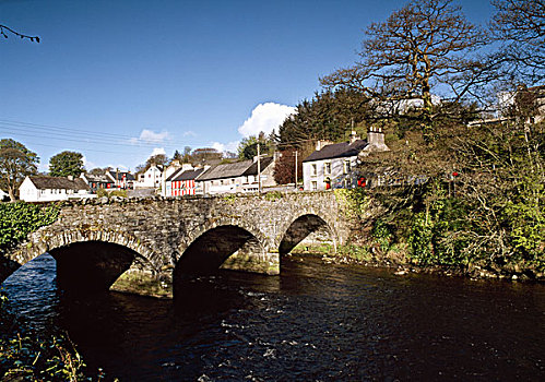 桥,上方,河,多纳格,爱尔兰