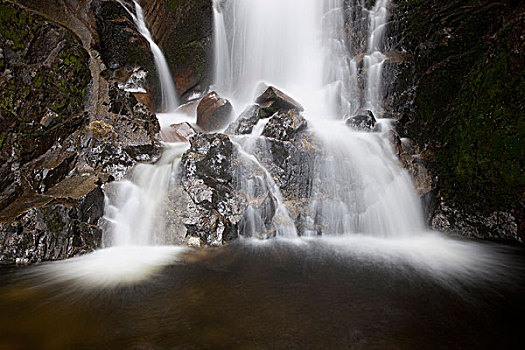 瀑布,靠近,克奇坎,通加斯国家森林,阿拉斯加