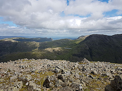 风景,上面,山墙,英国,湖区