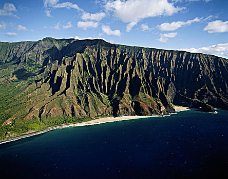 夏威夷,考艾岛,纳帕利海岸,风景,卡拉拉乌谷,大幅,尺寸