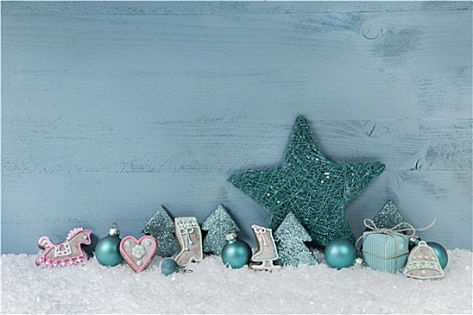 木质,蓝色,薄荷,绿色,圣诞节,背景,装饰