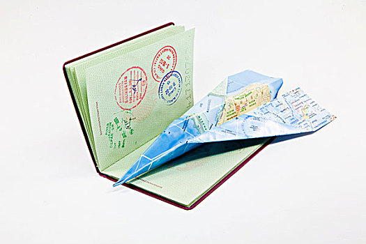 护照,空中旅行,象征