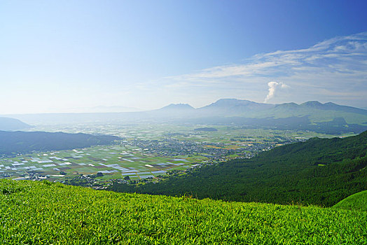 五个,山脉,熊本,日本