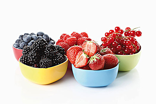 树林,浆果,彩色,餐具,蓝莓,树莓,醋栗,草莓