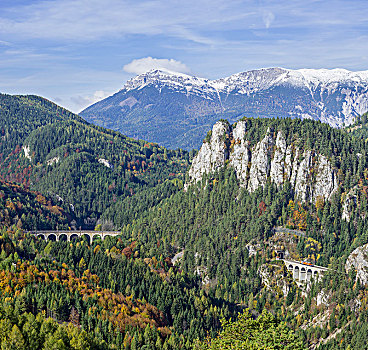 风景,高架桥,山丘,最佳位置,下奥地利州,奥地利,欧洲