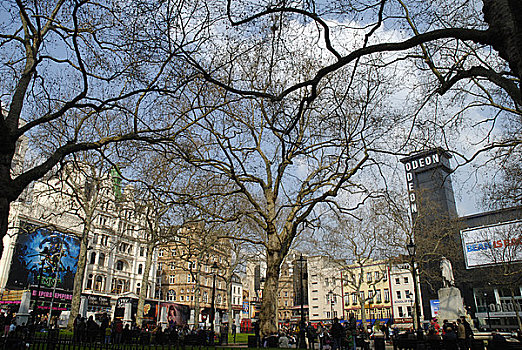 英格兰,伦敦,莱斯特广场,打扫