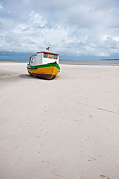 船,海滩,巴西