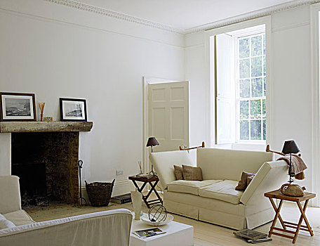 客厅,大,绶带,窗户,白天,简单,白色