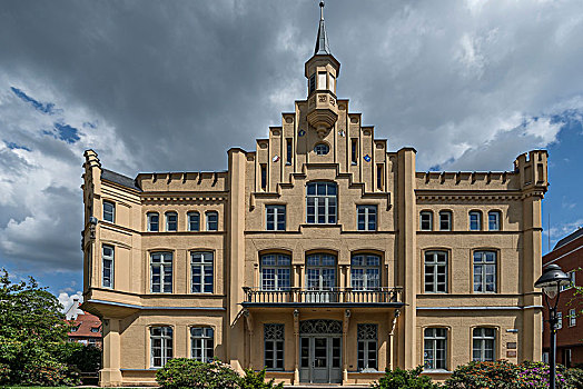 城堡,新哥德式,城市宫殿,建造,1858年,吕贝克,石荷州,德国,欧洲