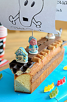 海盗船,蛋糕,儿童生日