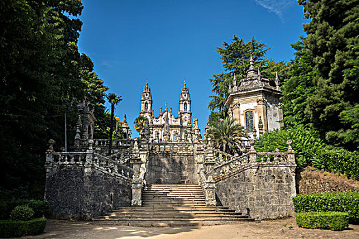葡萄牙,神祠,圣母,治疗,户外,台阶,大幅,尺寸