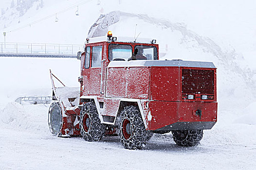 街道,机器,冬天,交通,道路,积雪,象征,初雪