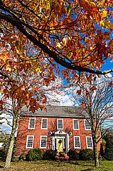 红砖,房子,剑桥,佛蒙特州,美国
