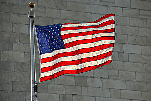 旗帜,正面,华盛顿,国家纪念建筑,方尖塔,华盛顿特区,美国