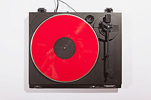 红色,唱片,演奏,唱机转盘,白色背景,背景