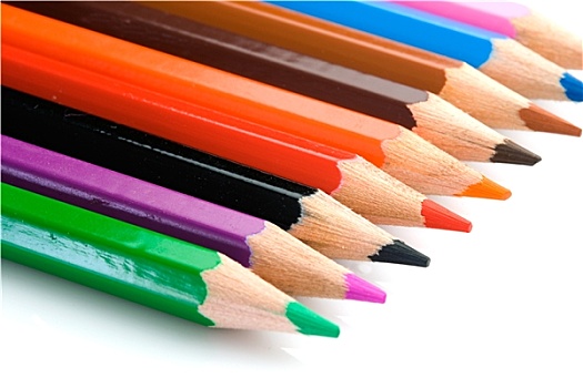 铅笔,许多,彩色,排列