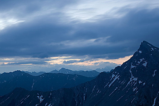 顶峰,阿尔卑斯山,提洛尔,奥地利