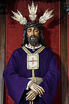 系,基督像,桑卢卡尔-德巴拉梅达,教堂,西班牙