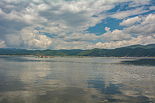 丽江拉市海湿地湖光山色