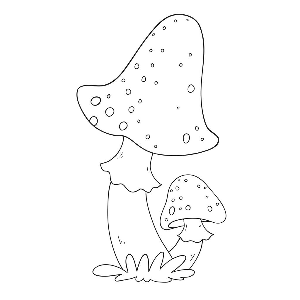 毒蘑菇简笔画手抄报图片