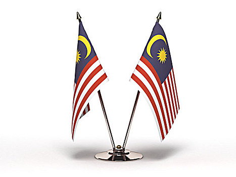 微型,旗帜,马来西亚,隔绝