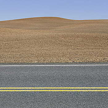 道路,农事,风景,耕地,农田,靠近,华盛顿