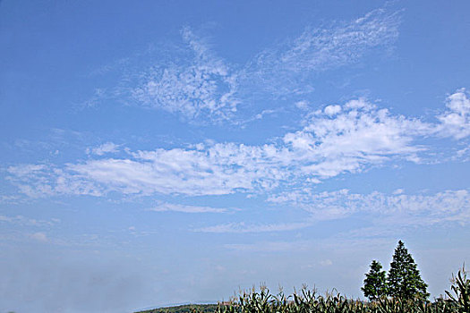 重庆合川古钓鱼城乡间天空