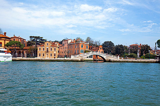 风景,运河,水岸,桥,威尼斯