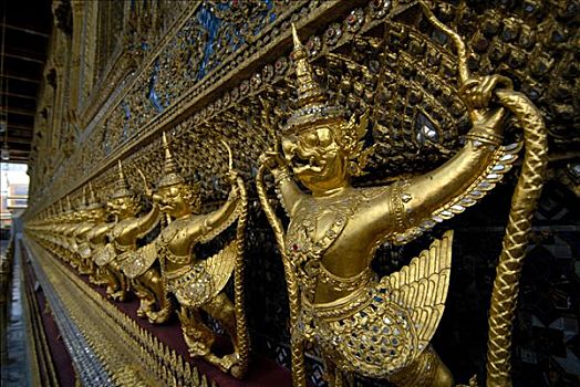 雕塑,神,玉佛寺,大皇宫,曼谷,泰国,东南亚
