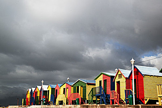 彩色,海滨别墅,开普敦,西海角,南非,非洲