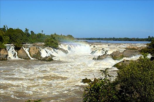湄公河,瀑布,老挝