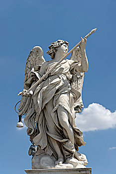 天使,圆屋顶,跪地,一个,雕塑,象征,激情,设计,巴洛克雕刻家贝尼尼,罗马,意大利,欧洲