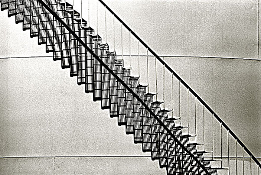 楼梯,影子,蒙特利尔,魁北克,加拿大