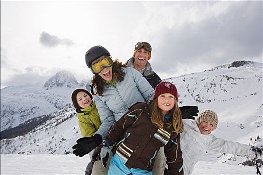 家庭,滑雪胜地