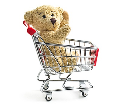 泰迪熊,购物车
