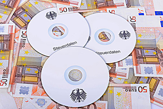cd,50欧元,钞票,象征,图像,违法,交易,税,数据,顾客,银行,信息,逃税,黑色,钱