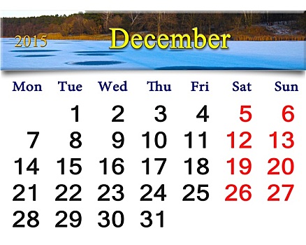 日程,十二月,冰冻,河