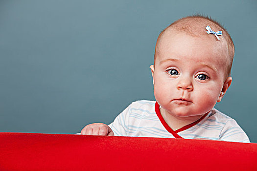 女婴,坐,后面,红色,道具,纳什维尔,田纳西,美国