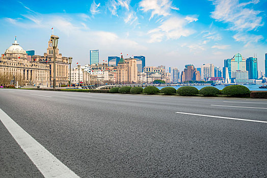 上海浦东建筑景观和城市道路